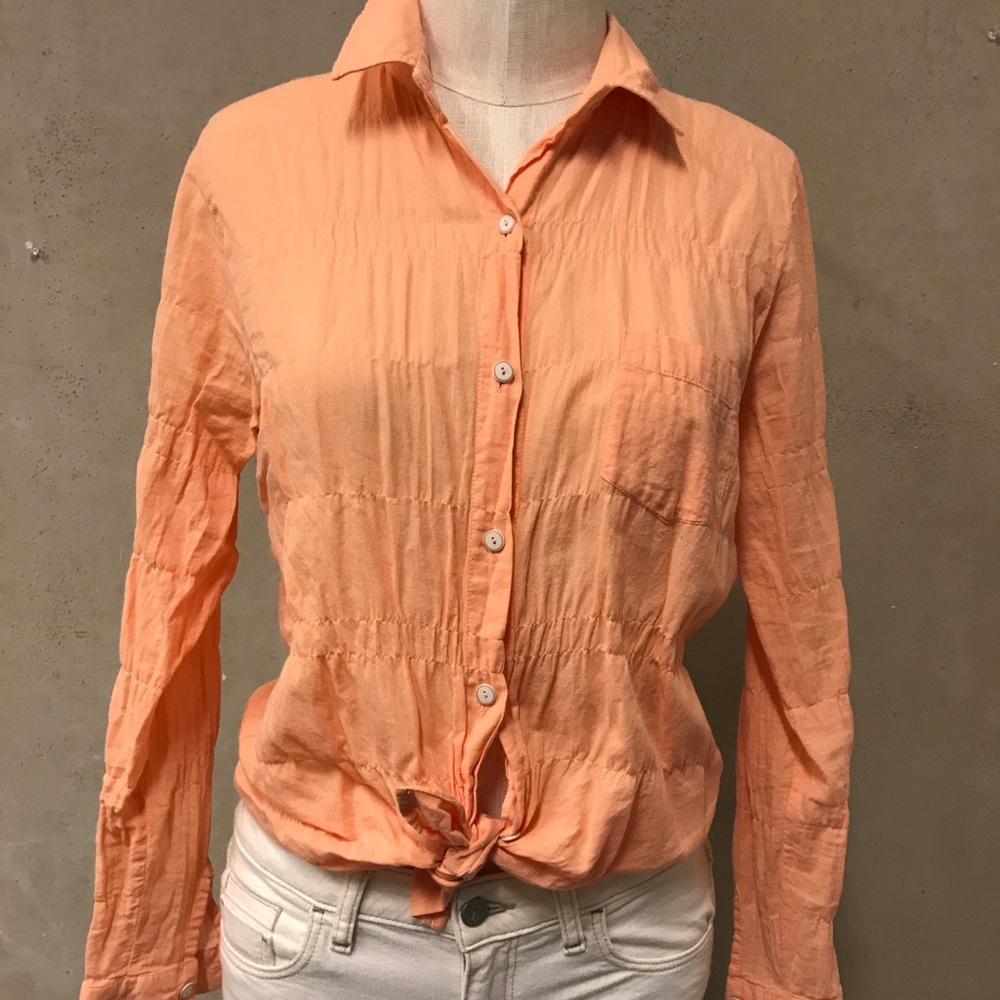 Anthropologie Lilia Closet Rouched Button-down